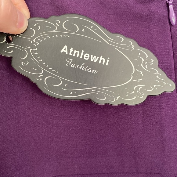 Atnletwhi NWT special occasion dress in dark purple. - Picture 6 of 14